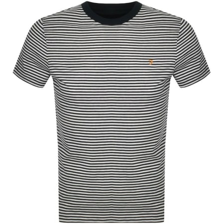 Product Image for Farah Vintage Daytona Stripe T Shirt Navy