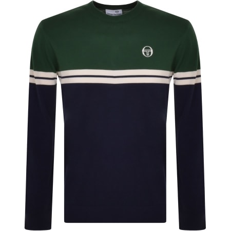 Product Image for Sergio Tacchini Logo Knit Jumper Navy