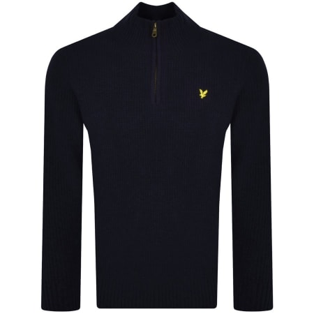 Product Image for Lyle And Scott Quarter Zip Jumper Navy