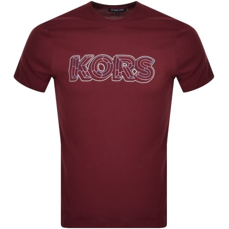 Product Image for Michael Kors Test Print T Shirt Burgundy