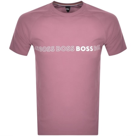 Product Image for BOSS Bodywear Logo Slim Fit T Shirt Pink