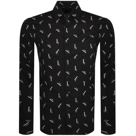 Product Image for BOSS H Hank Kent Long Sleeved Shirt Black