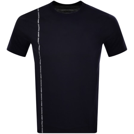 Product Image for Armani Exchange Logo Crew Neck T Shirt Navy
