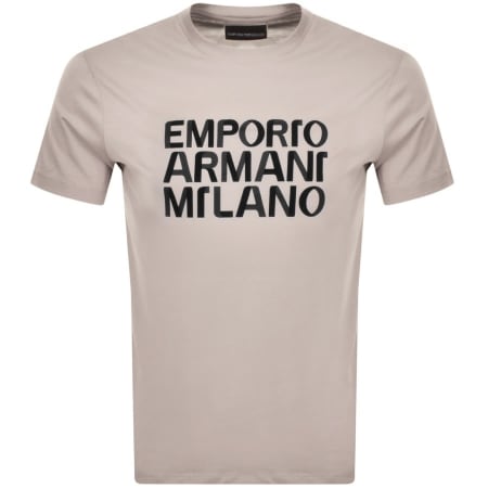 Product Image for Emporio Armani Crew Neck Logo T Shirt Beige