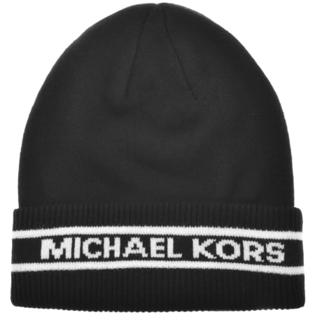 Product Image for Michael Kors Logo Beanie Hat Black