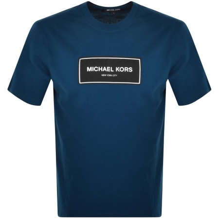 Product Image for Michael Kors Short Sleeve Logo T Shirt Blue