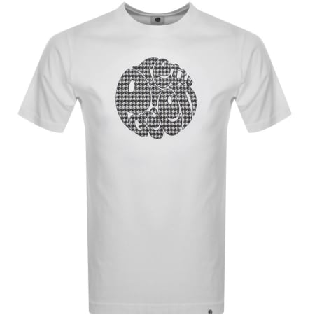 Product Image for Pretty Green Houndstooth Logo T Shirt White