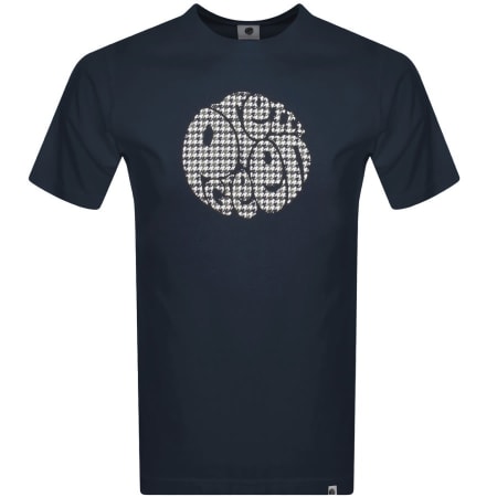 Product Image for Pretty Green Houndstooth Logo T Shirt Navy