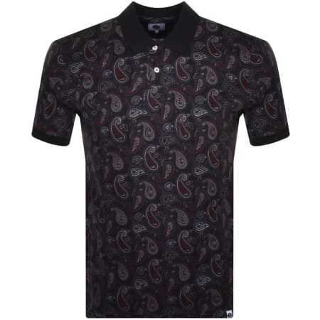 Product Image for Pretty Green Paisley Polo T Shirt Burgundy