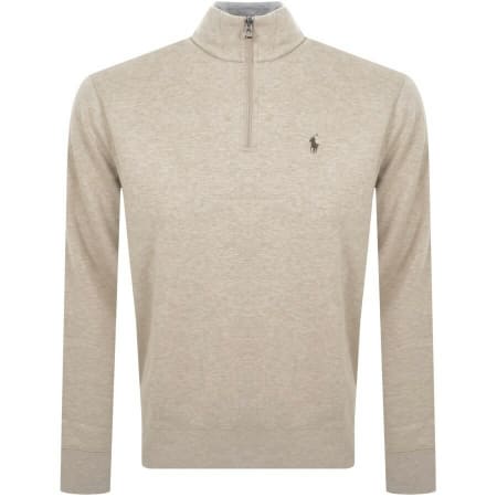 Product Image for Ralph Lauren Half Zip Sweatshirt Beige