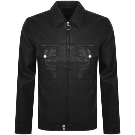 Product Image for Pretty Green Ramone Leather Jacket Black