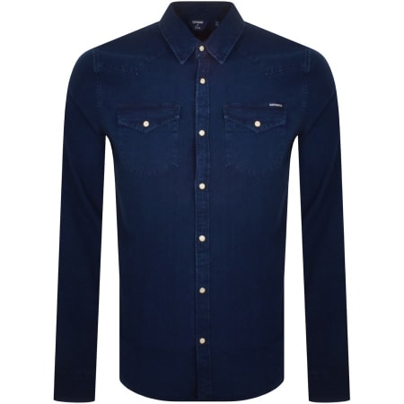 Product Image for Superdry Vintage Western Long Sleeved Shirt Blue