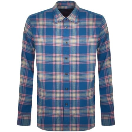 Product Image for Diesel S Umbe Check Long Sleeve Shirt Blue