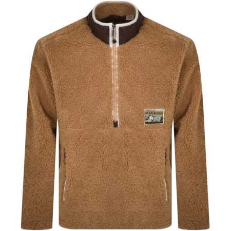 Product Image for Levis Lakeside Mock Neck Half Zip Fleece Beige