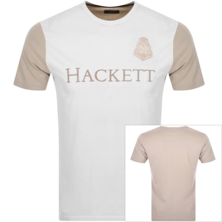Product Image for Hackett London Logo T Shirt White