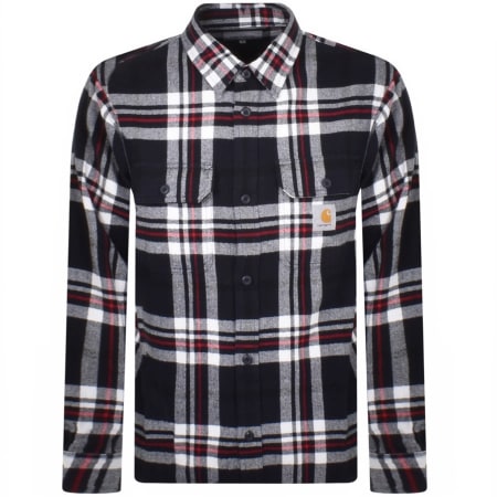 Product Image for Carhartt WIP Wallace Long Sleeve Shirt Navy
