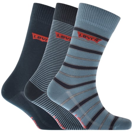 Product Image for Levis 3 Pack Stripe Logo Socks
