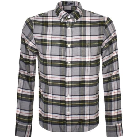 Product Image for Gant Long Sleeved Flannel Check Shirt Green