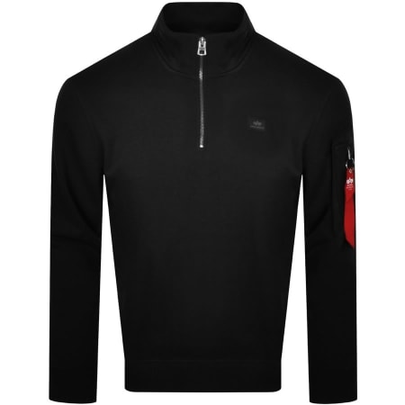 Product Image for Alpha Industries X Fit Half Zip Sweatshirt Black