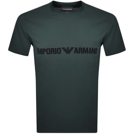 Product Image for Emporio Armani Crew Neck Logo T Shirt Green