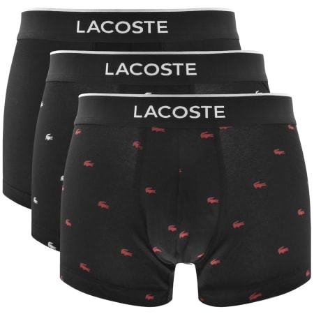 Product Image for Lacoste Underwear Triple Pack Boxer Trunks Black