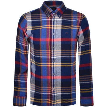 Product Image for Tommy Hilfiger Multi Check Long Sleeve Shirt Navy
