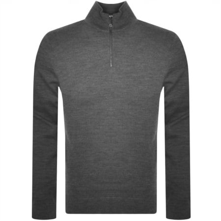 Product Image for Calvin Klein Quarter Zip Knit Jumper Grey