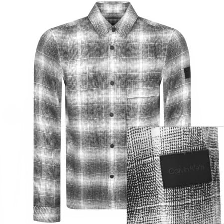 Product Image for Calvin Klein Long Sleeved Blurred Overshirt Black