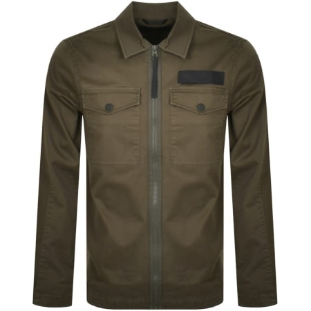 Product Image for Replay Long Sleeved Logo Shirt Green