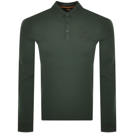 Product Image for BOSS Passerby Long Sleeved Polo T Shirt Green