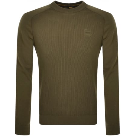 Product Image for BOSS Kesom Knit Jumper Khaki