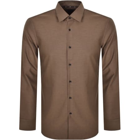 Product Image for BOSS H Hank Long Sleeve Shirt Brown