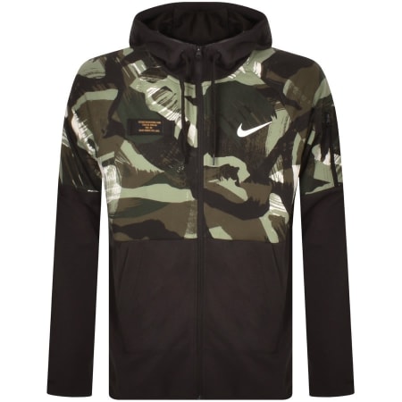 Product Image for Nike Training Full Zip Camo Hoodie Brown