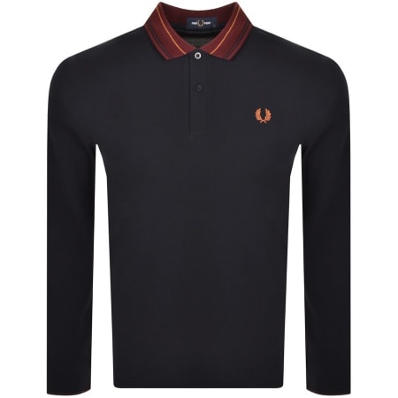 Product Image for Fred Perry Striped Collar Polo T Shirt Navy