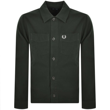 Product Image for Fred Perry Wool Blend Overshirt Green