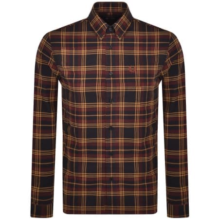Product Image for Fred Perry Long Sleeved Tartan Shirt Black