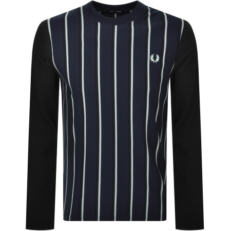 Product Image for Fred Perry Long Sleeved Pique T Shirt Navy