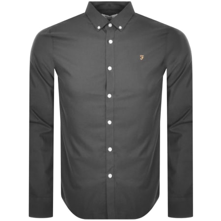 Product Image for Farah Vintage Brewer Long Sleeve Shirt Grey