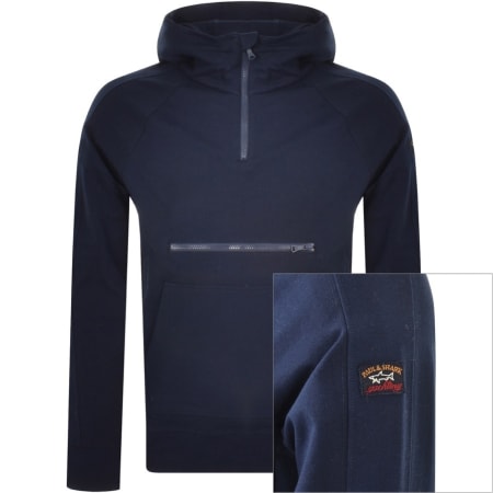 Product Image for Paul And Shark Half Zip Hoodie Navy