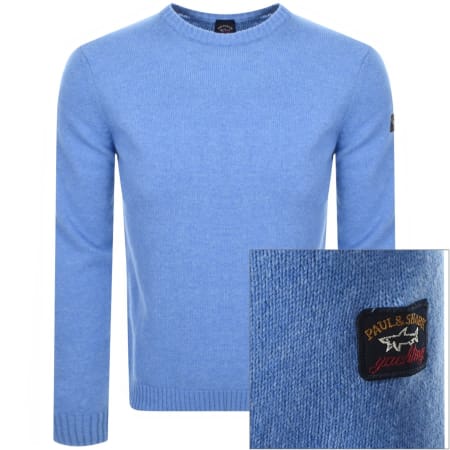Product Image for Paul And Shark Lambswool Knit Jumper Blue