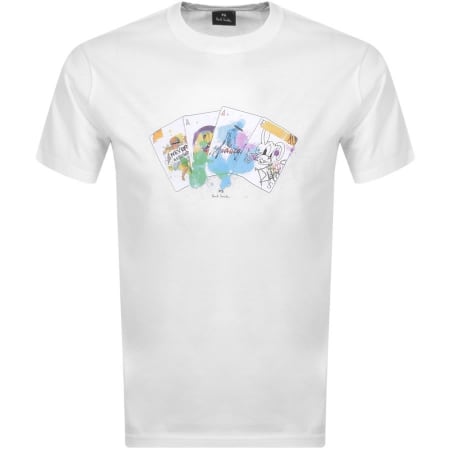Product Image for PS By Paul Smith Cards Logo T Shirt White