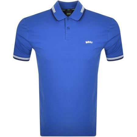 Product Image for BOSS Paul Curved Polo T Shirt Blue