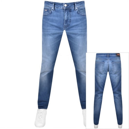 Product Image for BOSS Delaware Slim Fit Mid Wash Jeans Blue