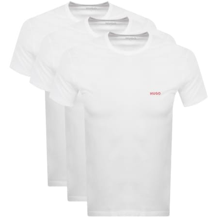 Product Image for HUGO Triple Pack Crew Neck T Shirt White