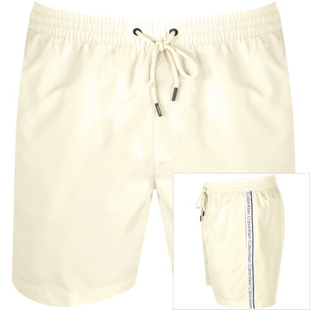 Product Image for Calvin Klein Logo Swim Shorts Cream