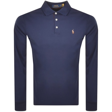 Product Image for Ralph Lauren Long Sleeved Polo T Shirt Navy