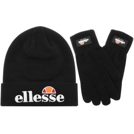 Product Image for Ellesse Beanie Hat And Gloves Gift Set Black
