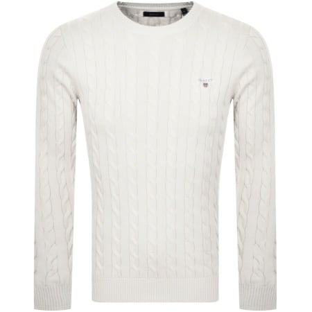 Product Image for Gant Cable Knit Jumper Cream