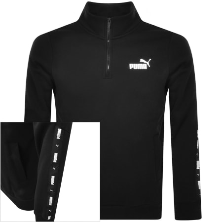 Product Image for Puma Essential Tape Half Zip Sweatshirt Black
