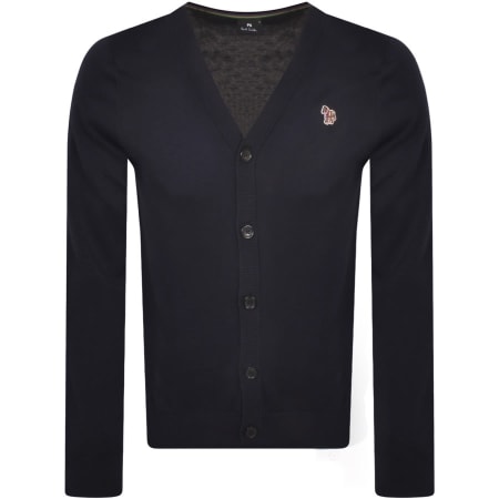 Product Image for PS By Paul Smith Logo Knit Cardigan Navy